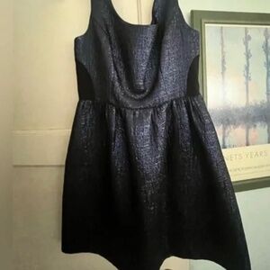 Navy blue and black metallic Shoshanna mini